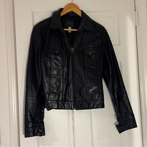 Mavi Classic Black Leather Jacket